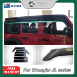 Widened Weather Shields for Jeep Wrangler JL Series 2018-Onwards 6PCS