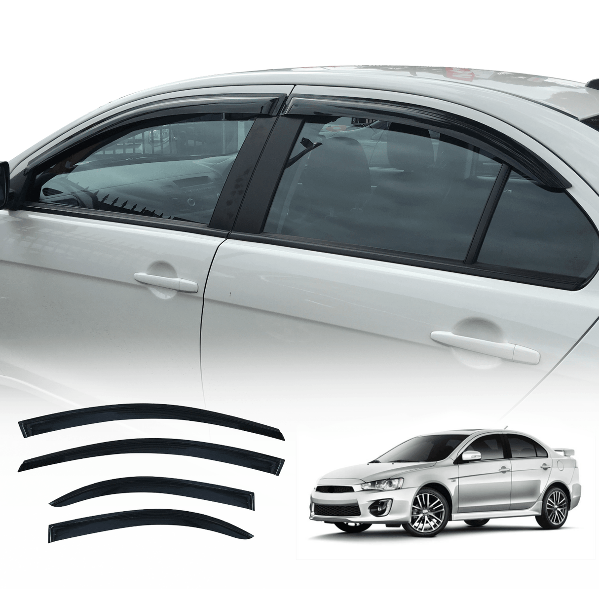 Weather Shields for Mitsubishi Lancer CJ CF Sedan 2007-2017
