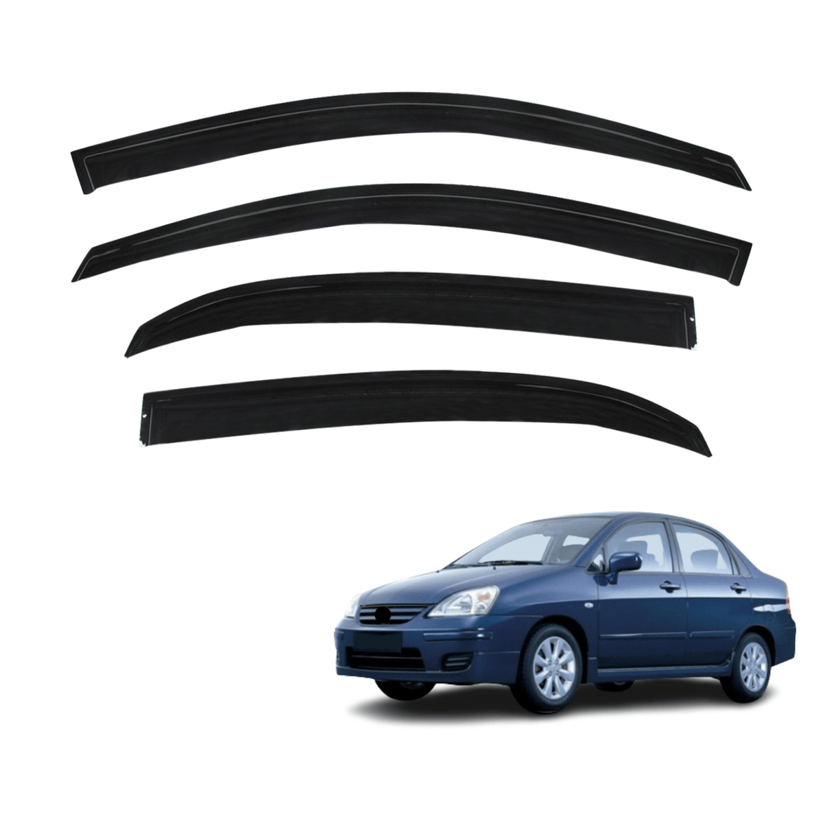 Weathershields, Weather Shields For Toyota Corolla Sedan 01 07 Sun Visors P0769992