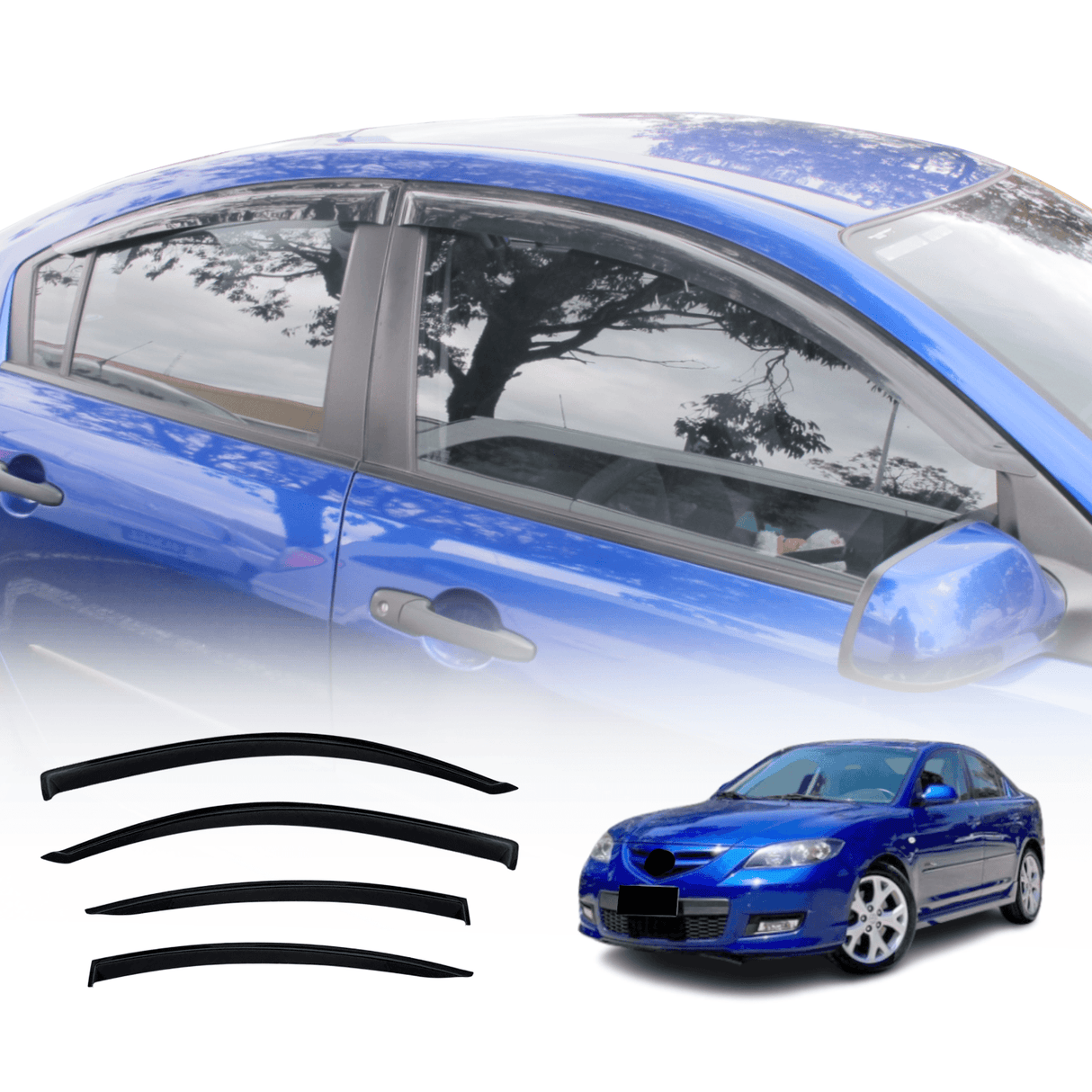 Weather Shields for Mazda 3 Sedan BK Series 2004-2009