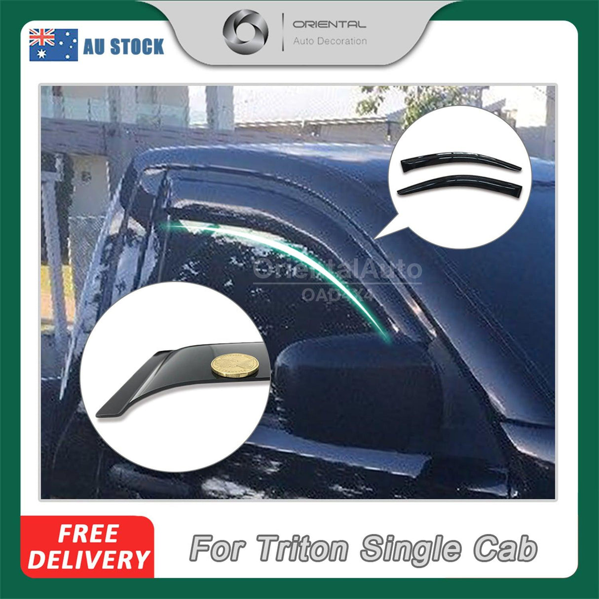 Weather Shields for Mitsubishi Triton Single Cab 2006-2015