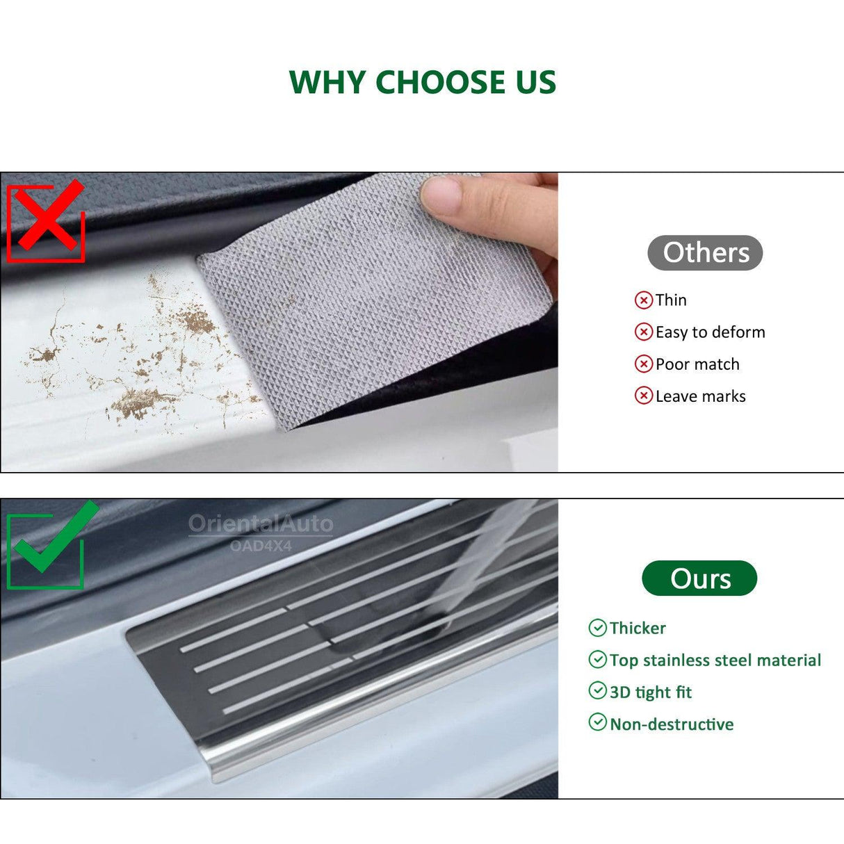 Stainless Door Sill Protector for Volkswagen Amarok Next-Gen Dual Cab NF Series 2023-Onwards MY23