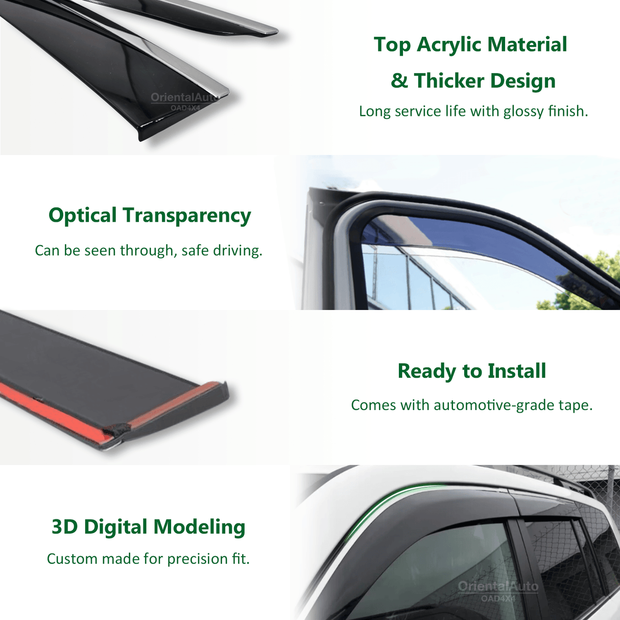 Stainless Edge Weather Shields for Mazda 3 Sedan BP 2019-Onwards
