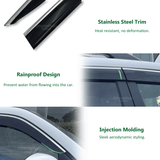 Stainless Edge Weather Shields for Mazda 3 Hatch BM BN 2013-2019