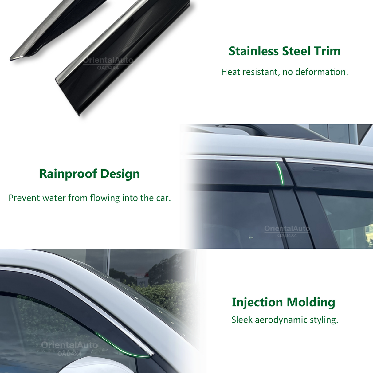Chrome Edge Weather Shields for Ford Escape ZG Series 2016-2020
