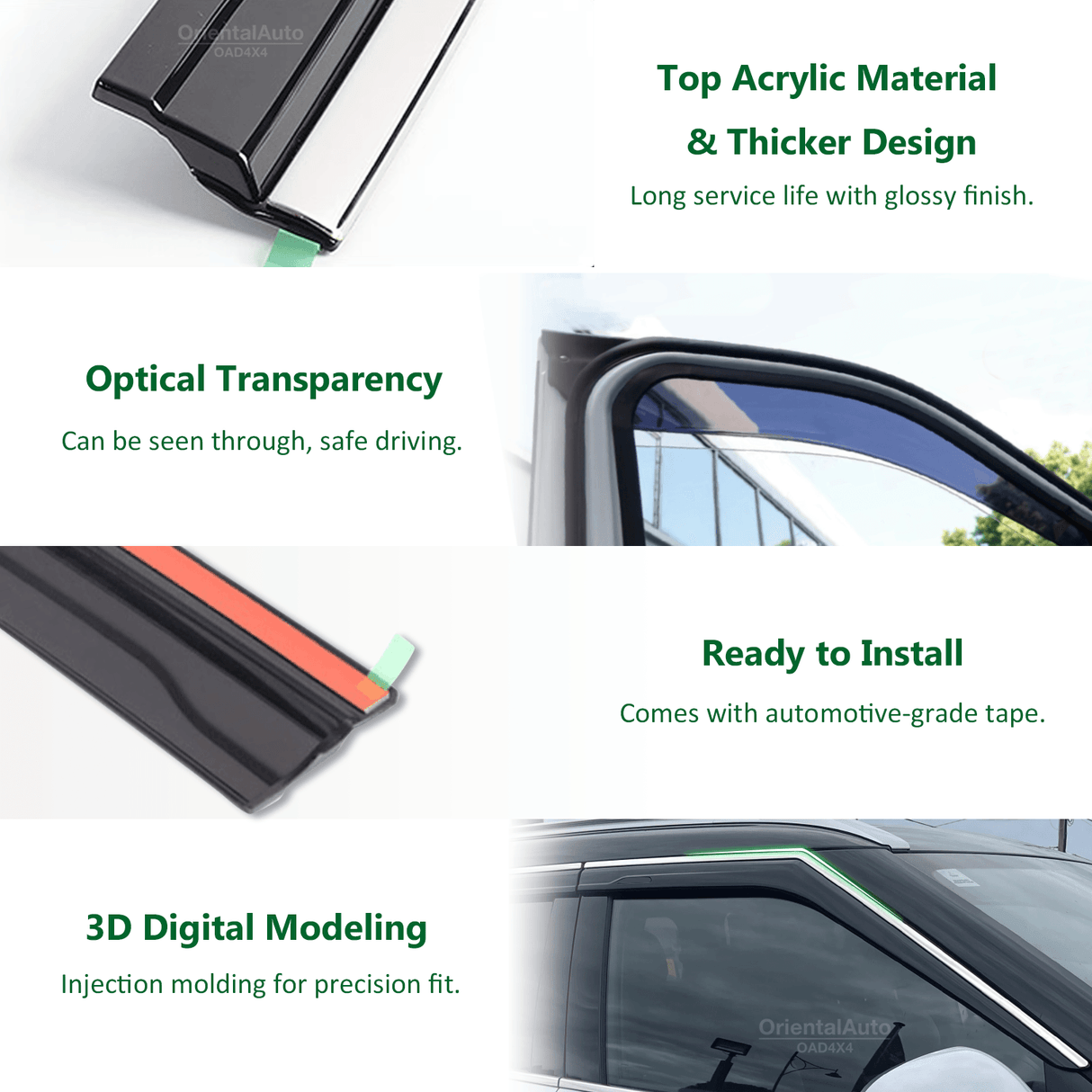 Stainless Edge Weather Shields for GWM Tank 500 Tank500 2024-Onwards 6PCS