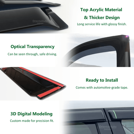 Luxury Weather Shields for Mazda CX-30 CX30 DM Series 2019-Onwards 6PCS
