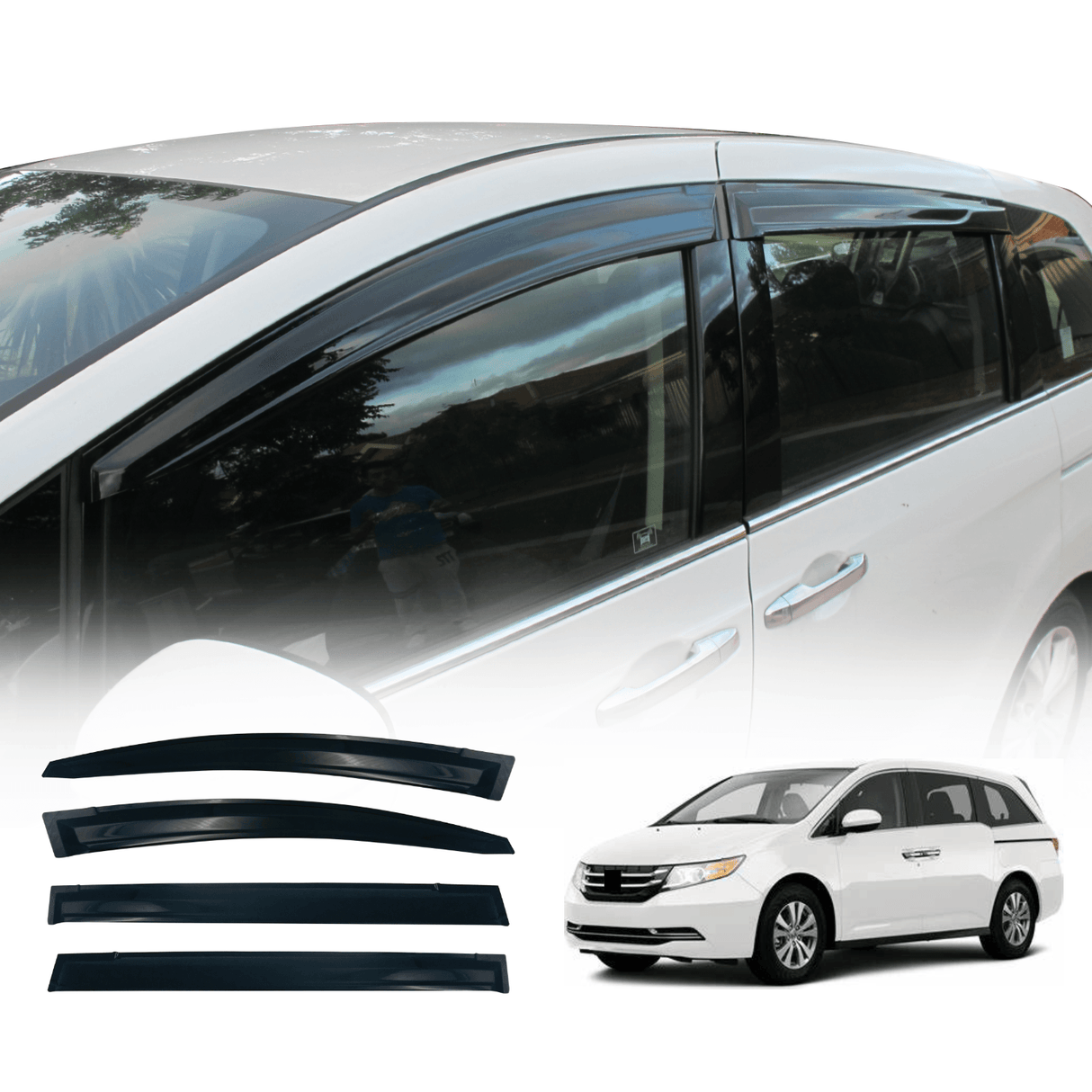 Luxury Weather Shields for Honda Odyssey 5th Gen 2013-onwards