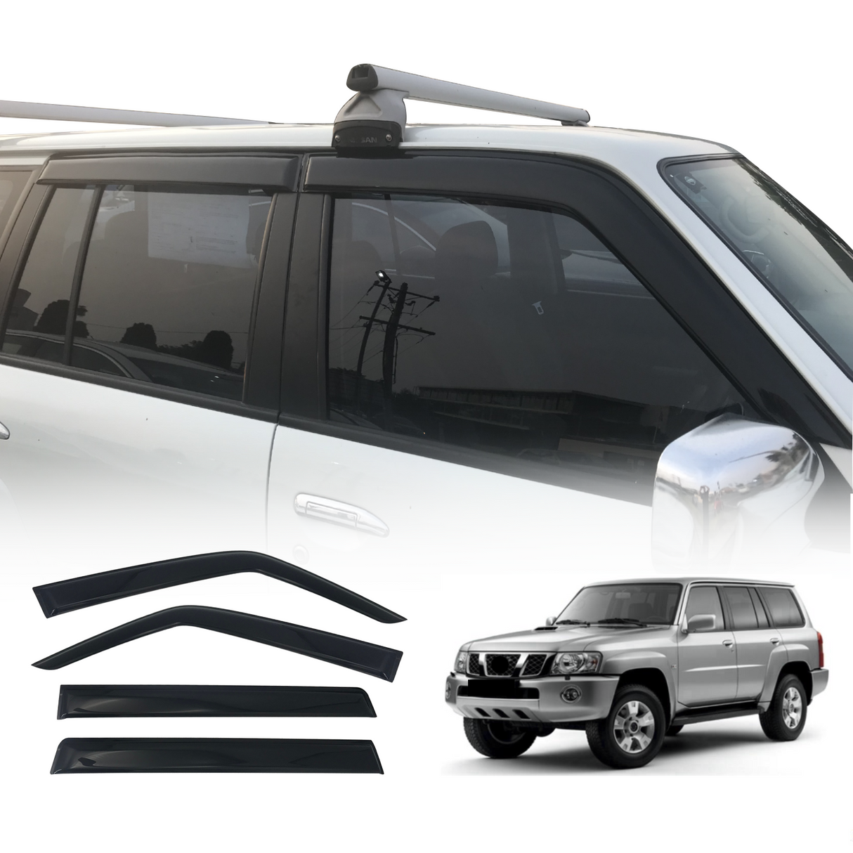 Luxury Weather Shields for Nissan Patrol Y61 GU 1998-2016