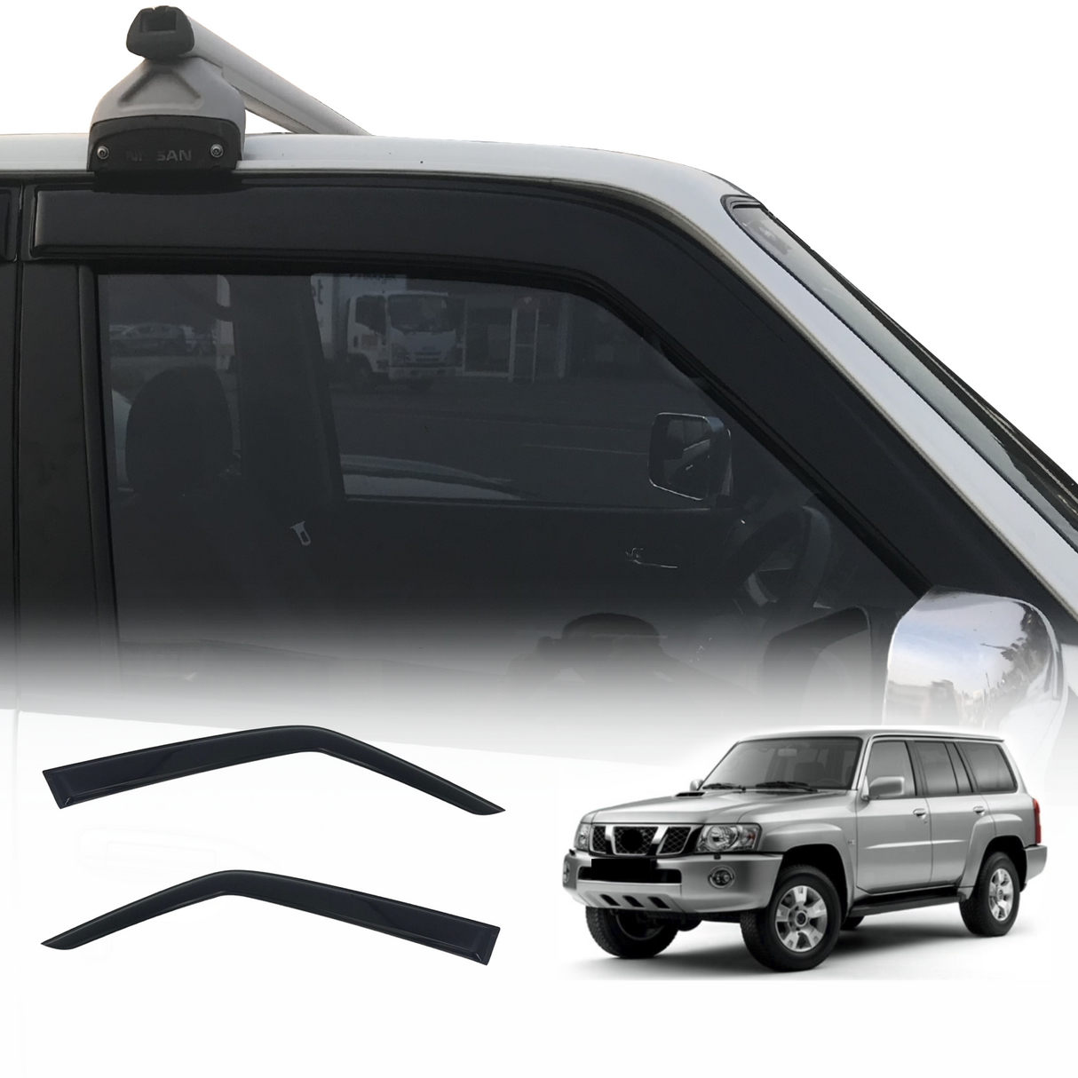 Luxury Weather Shields for Nissan Patrol GU Y61 1998-2016 2PCS