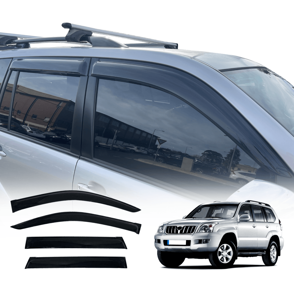 Luxury Weather Shields for Toyota Land Cruiser Prado 120 2003-2009