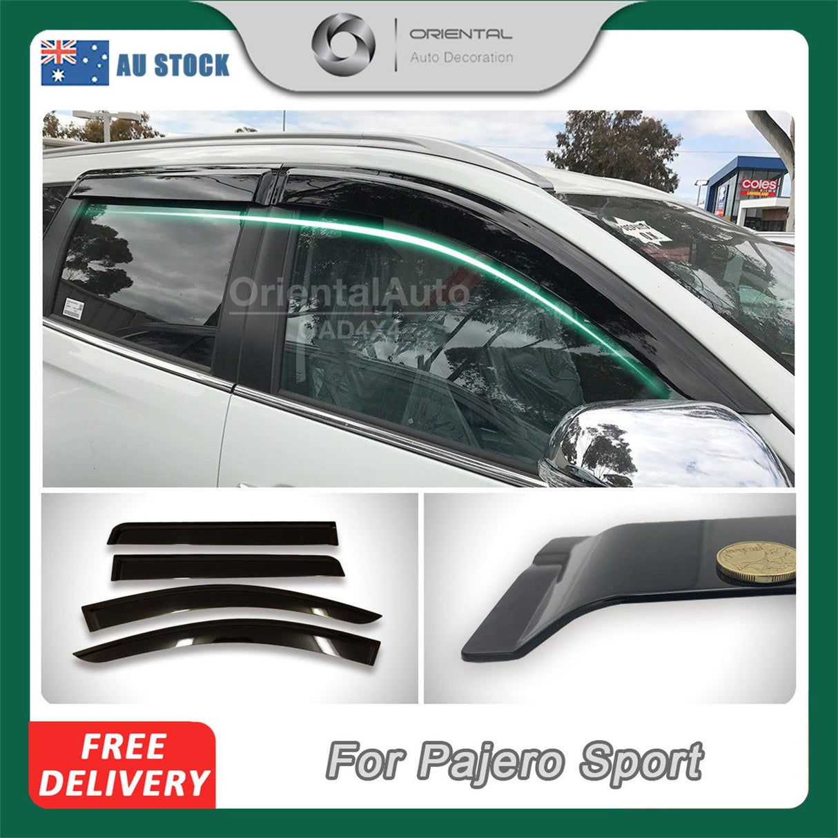 Injection Weather Shields for Mitsubishi Pajero Sport 2015-Onwards