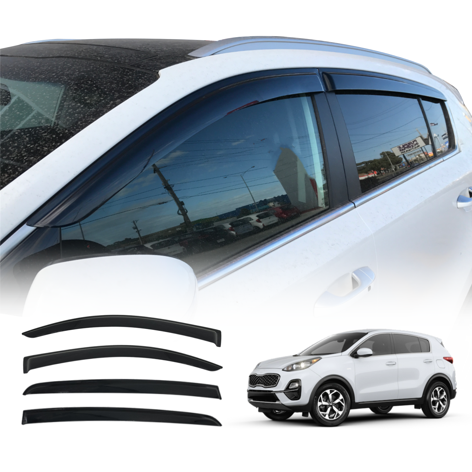 Luxury Weather Shields for KIA Sportage QL Series 2015-2021