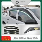 Weather Shields for Mitsubishi Triton Dual Cab 2006-2015