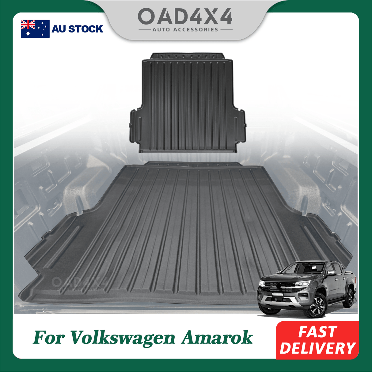 Ute Mat for Volkswagen Amarok Next-Gen Dual Cab NF Series 2023-Onwards with Factory Plastic Tub Liner