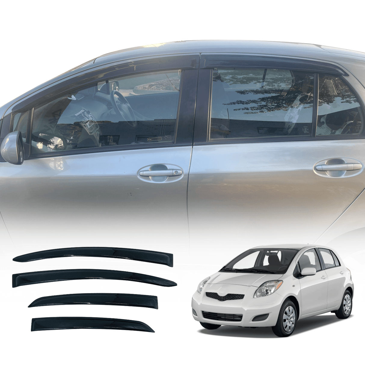 Luxury Weather Shields for Toyota Yaris Hatch 2005-2011