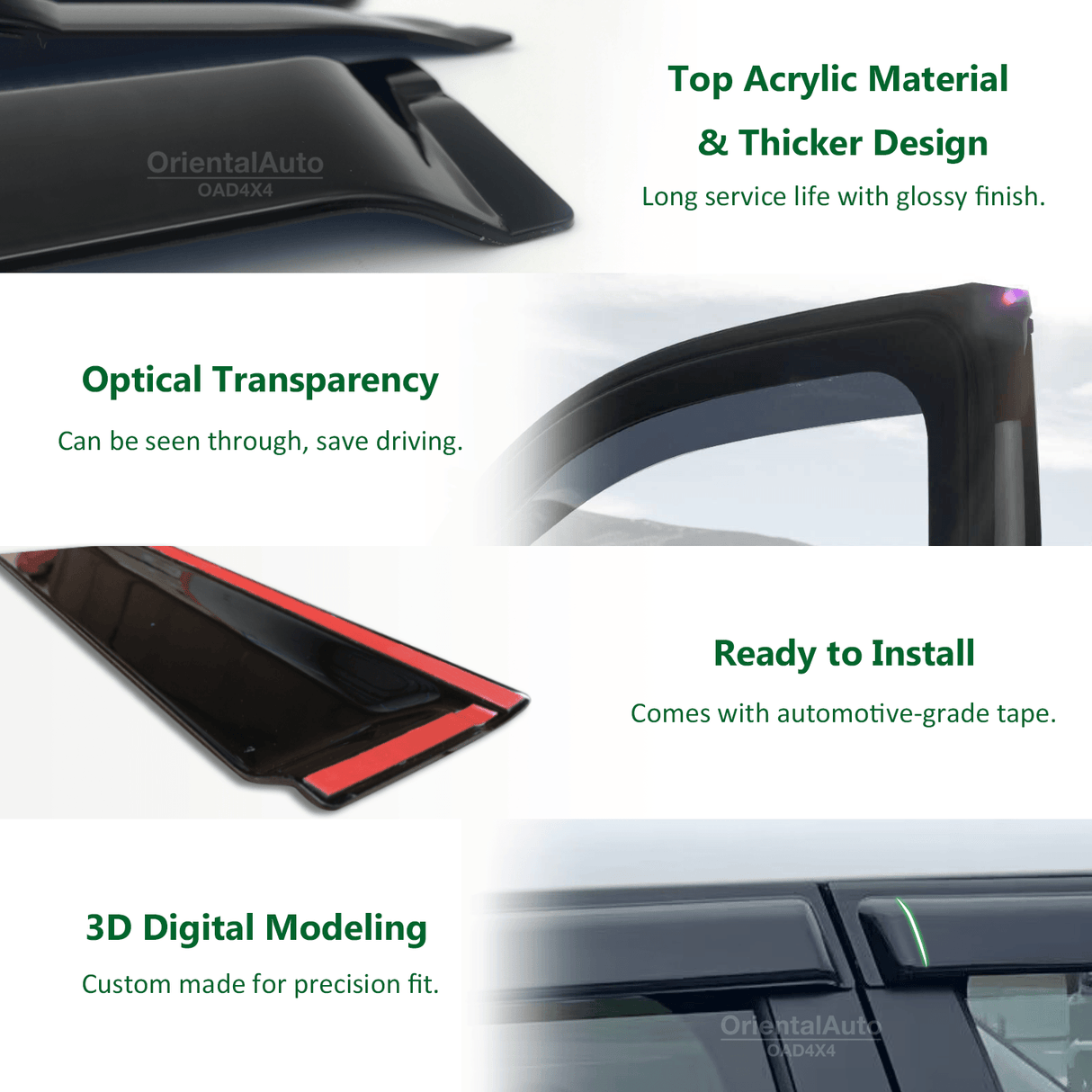 Luxury Weather Shields for Haval H6 B01 Series 2021-Onwards 6PCS