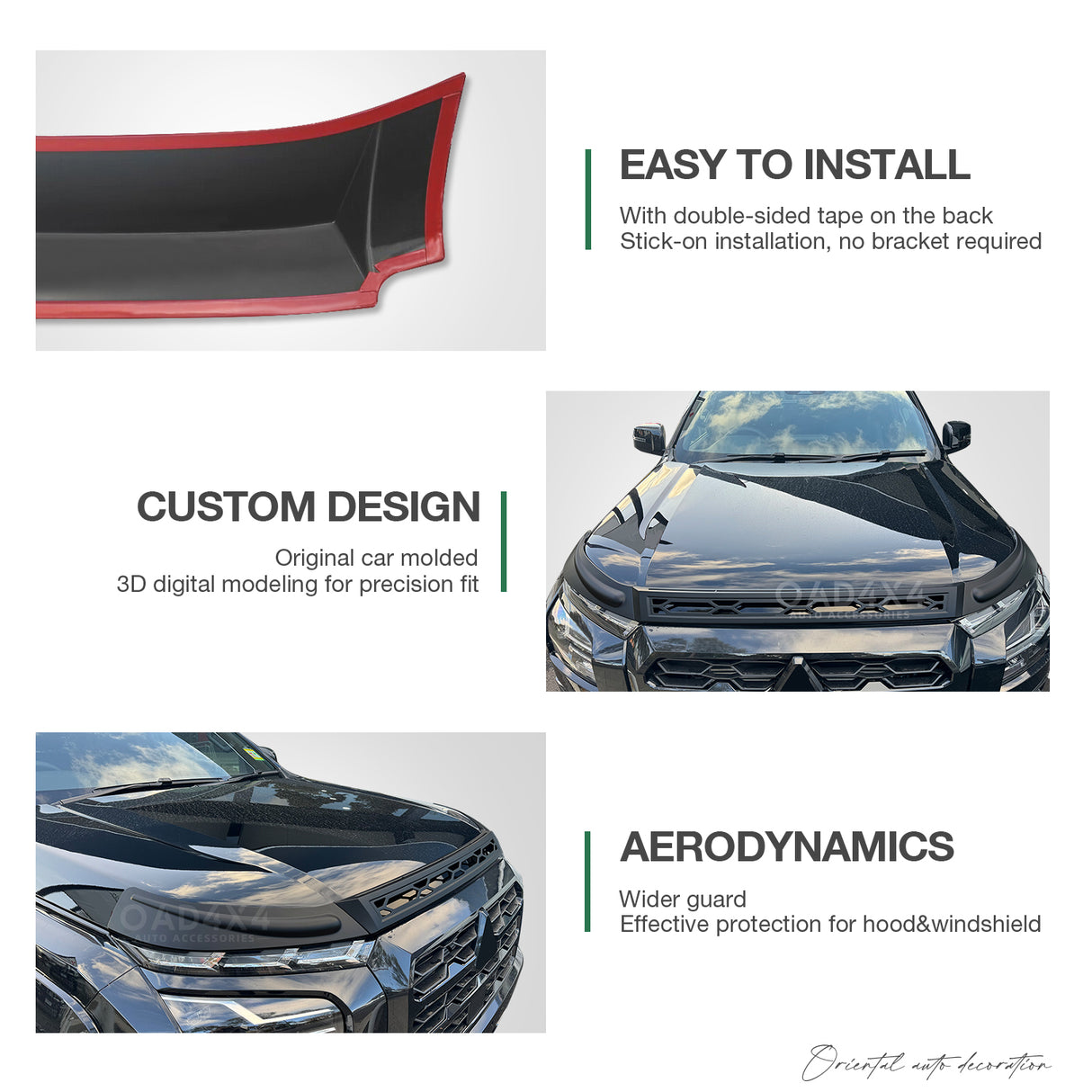 Bonnet Protector for Mitsubishi Triton 2024-Onwards