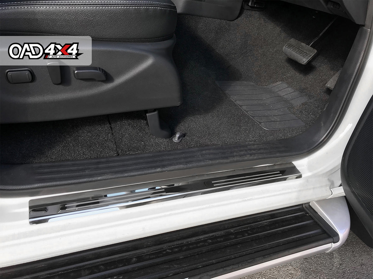 Stainless Steel Door Sill Protector for Nissan Navara NP300 D23 Dual Cab 2015-2025