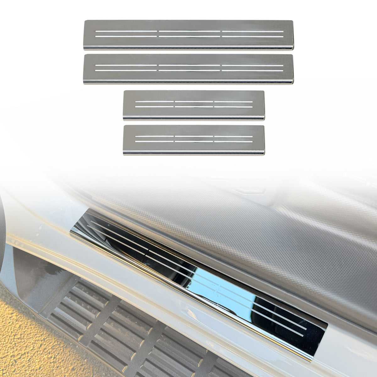 Stainless Door Sill Protector for Nissan Navara D27 Dual Cab 2026-Onwa ...