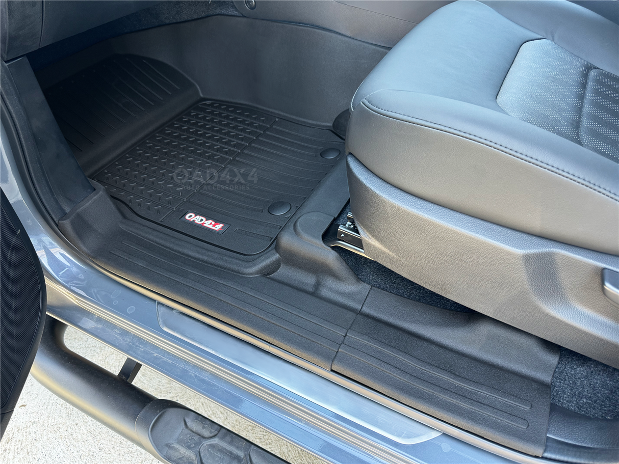 Injection Floor Mats & Door Sill Protector for Mazda BT-50 BT50 Dual Cab 2020-Onwards