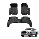 5D TPE Car Floor Mats for Mitsubishi Triton Dual Cab MQ MR 2015-2024