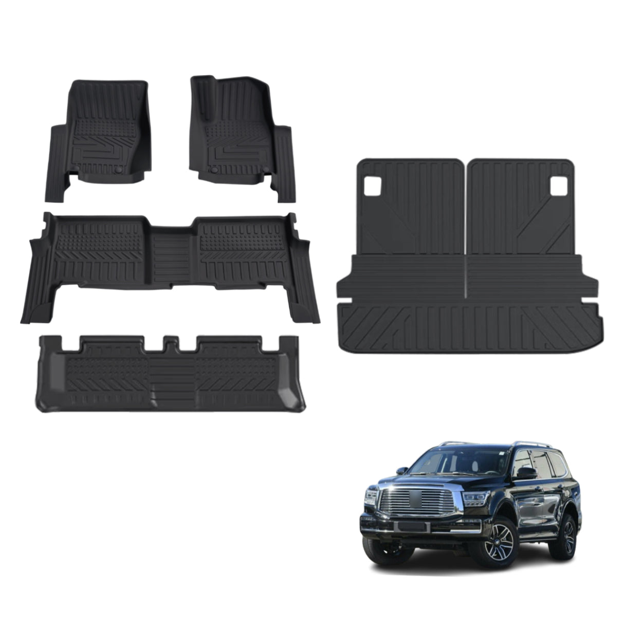 5D TPE Car Floor Mats for GWM TANK 500 TANK500 2024-Onwards