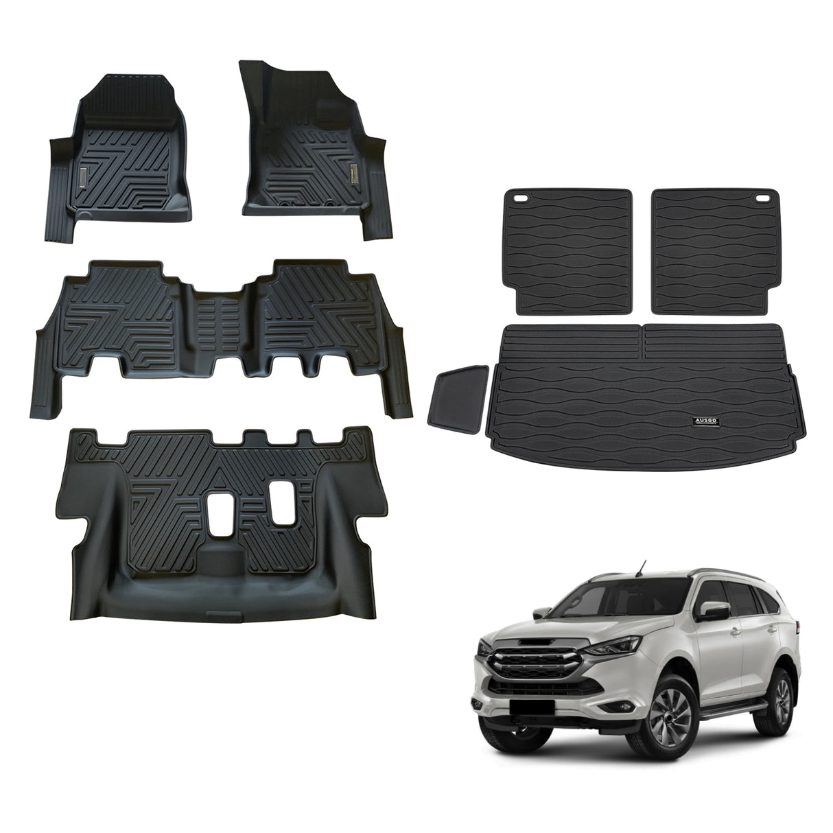 5D TPE Car Floor Mats for ISUZU MU-X MUX 2021-Onwards