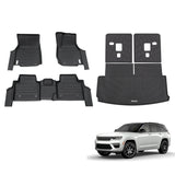 5D TPE Car Floor Mats for Jeep Grand Cherokee L WL Series 7 Seats 2021-Onwards