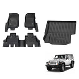 5D TPE Car Floor Mats for Jeep Wrangler JK Series 2007-2018