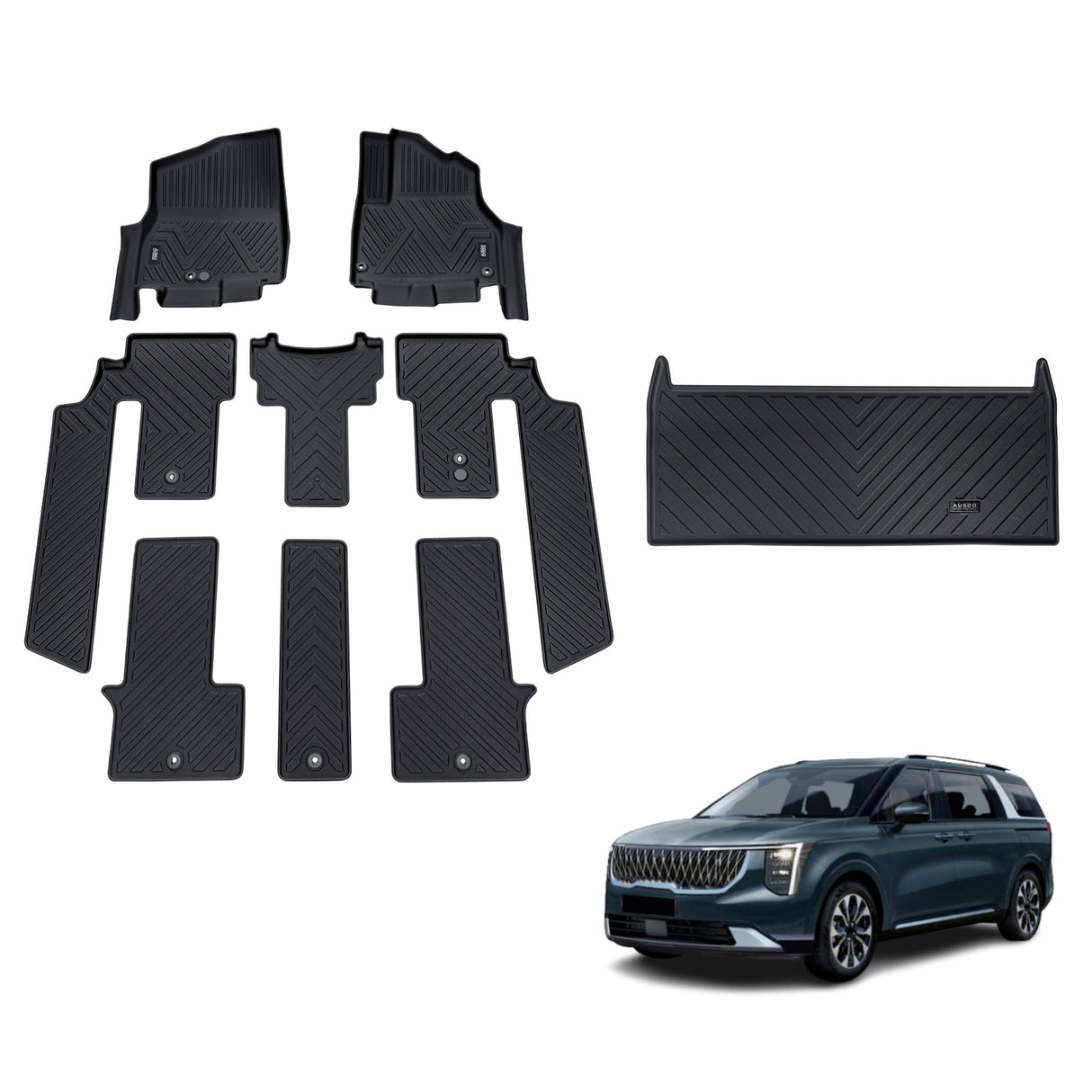 5D TPE Car Floor Mats for KIA Carnival KA4 Series 2020-Onwards