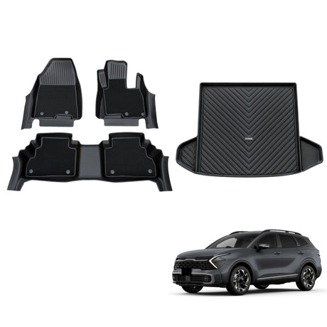 5D Double-Layer Car Floor Mats for KIA Sportage NQ5 Series 2021-2025