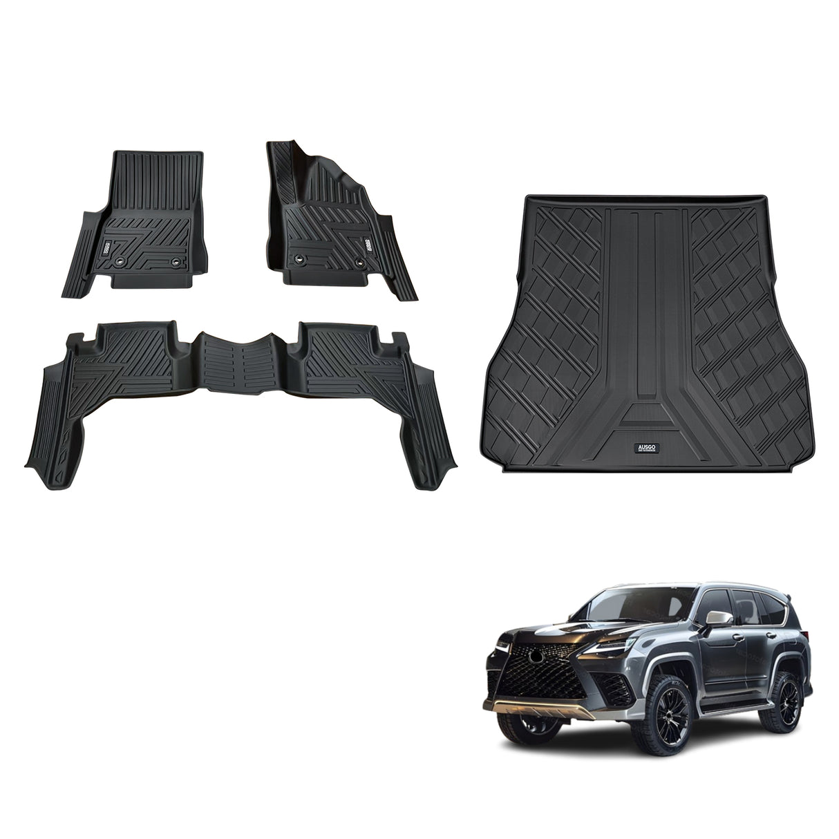 5D TPE Car Floor Mats for Lexus LX500d LX600 2021-Onwards