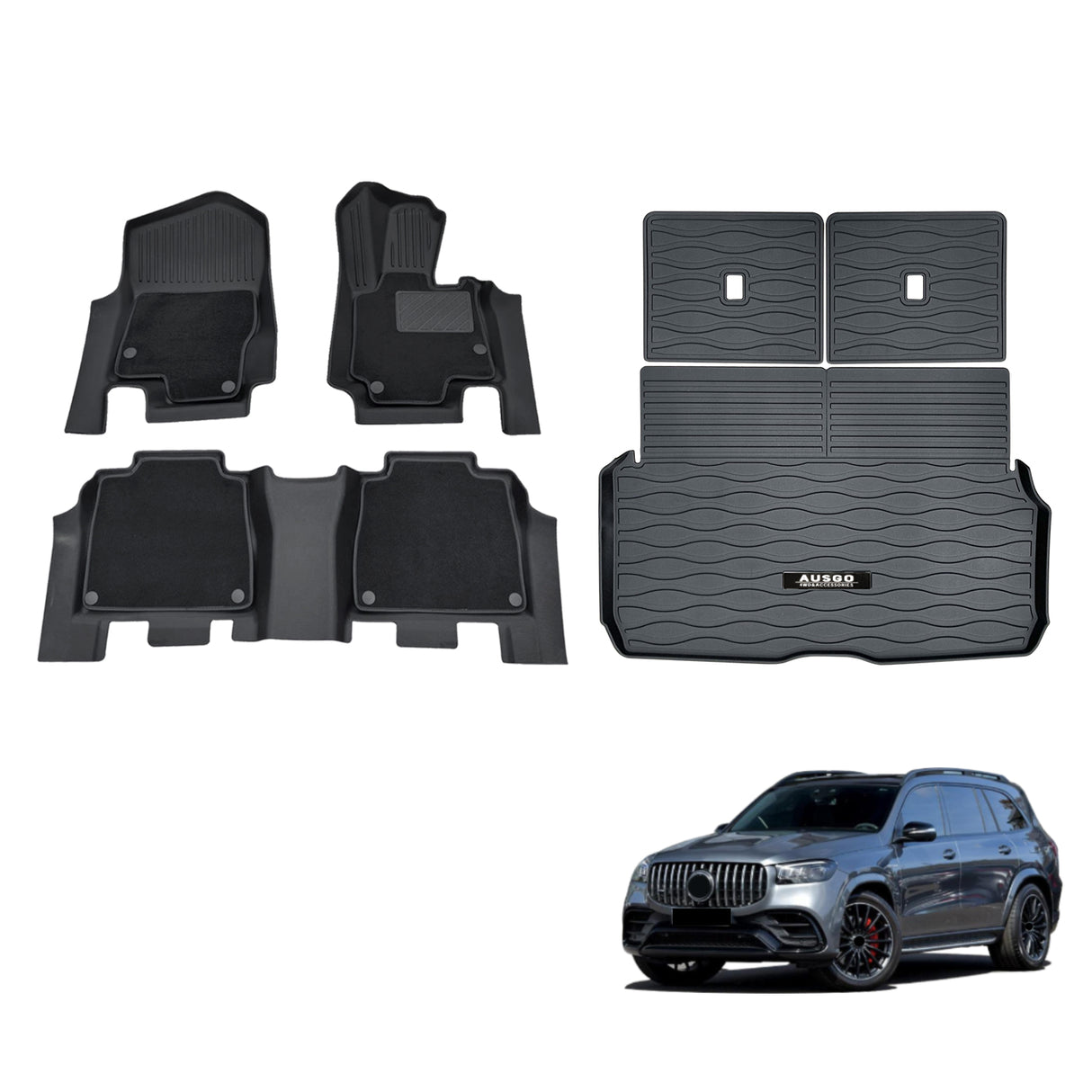 5D Double-Layer Car Floor Mats for Mercedes-Benz GLS Class X167 2019-Onwards