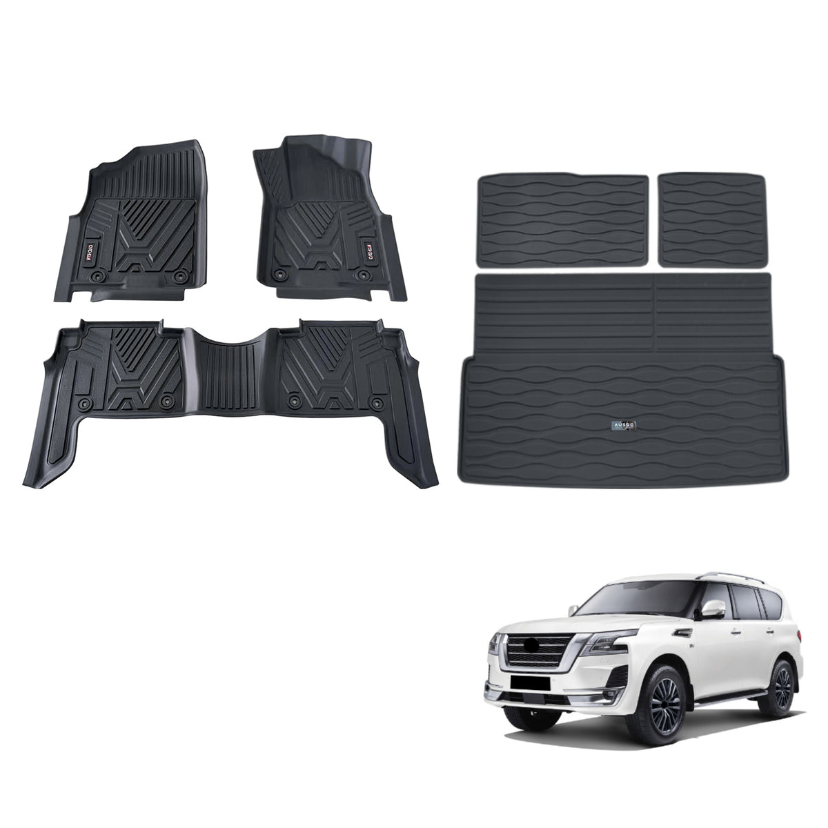 Pre-order 3D Car Floor Mats for Nissan Patrol Y62 2012-Onwards