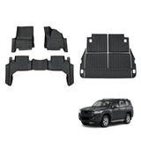 5D TPE Car Floor Mats for Toyota Land Cruiser 300 2021-Onwards