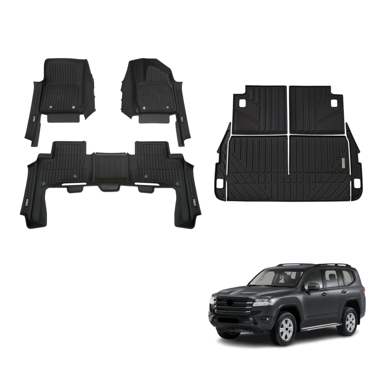 Injection 7D Car Floor Mats for Toyota Land Cruiser 300 2021-Onwards