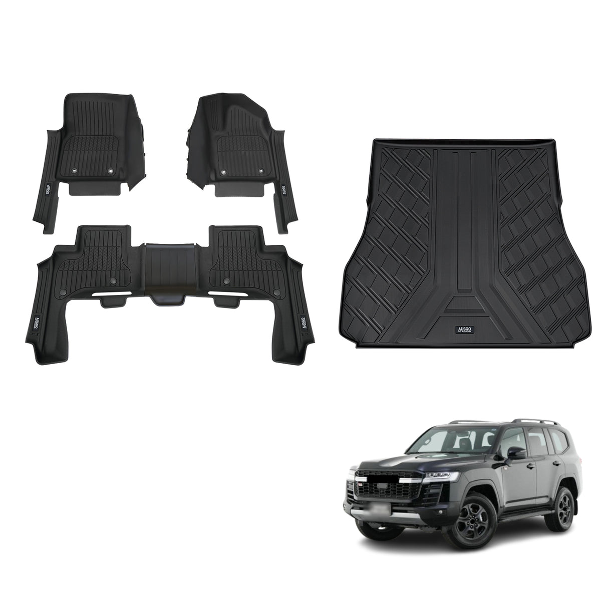 Injection 7D Car Floor Mats for Toyota Land Cruiser 300 2021-Onwards