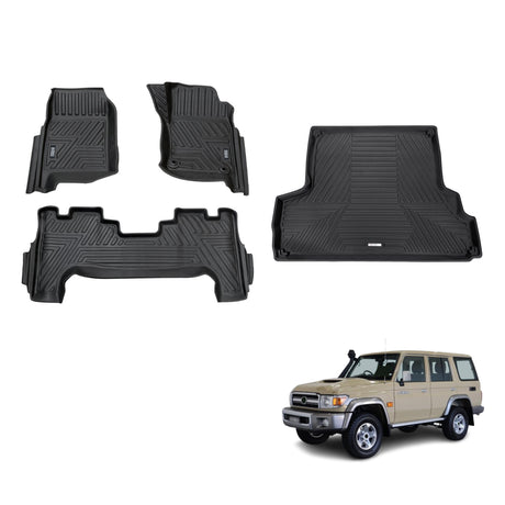 5D TPE Car Floor Mats for Toyota Land Cruiser 76 2012-2023