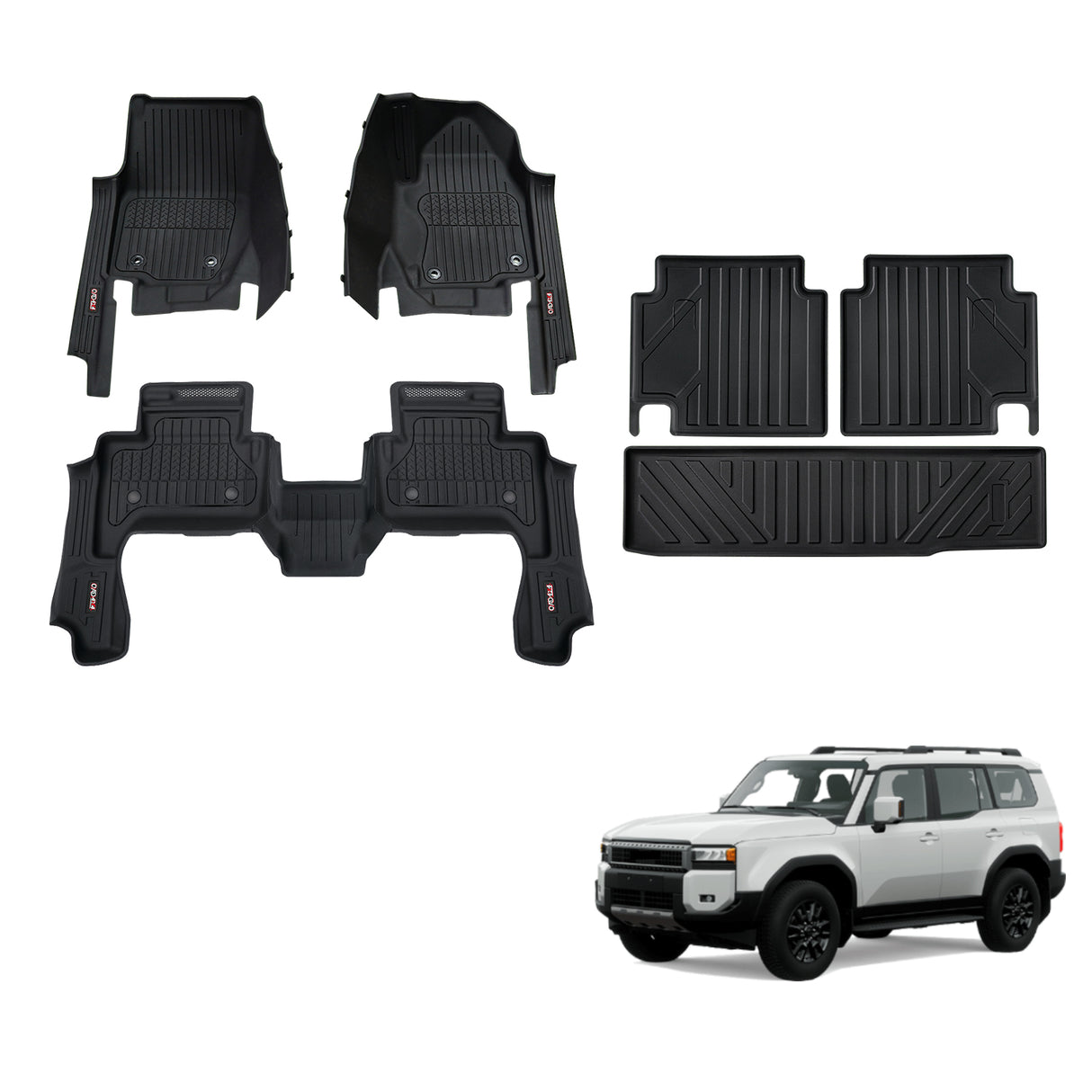 Injection 7D Car Floor Mats for Toyota Land Cruiser Prado 250 LC250 2024-Onwards