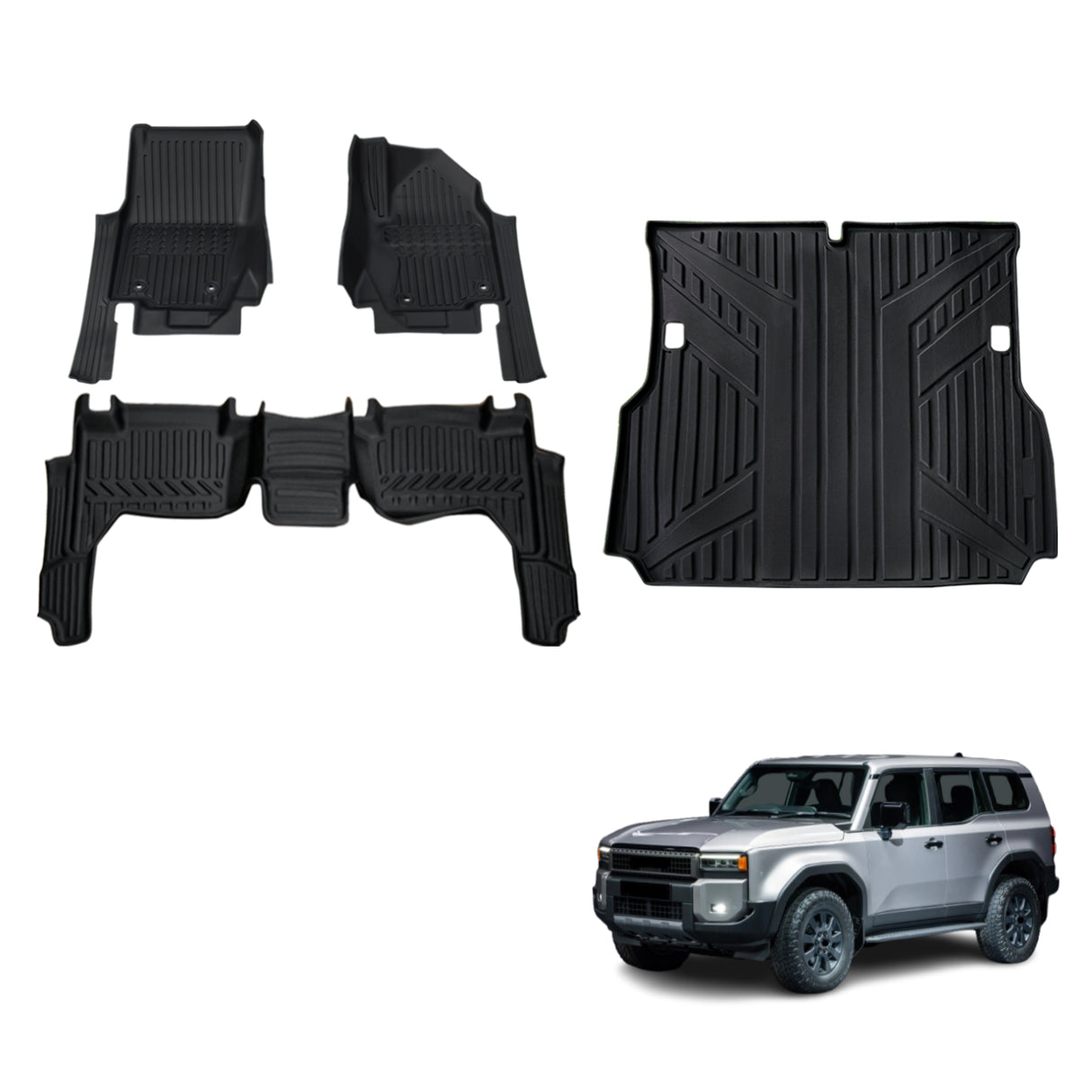 7D TPE Car Floor Mats for Toyota Land Cruiser Prado 250 LC250 2024-Onwards
