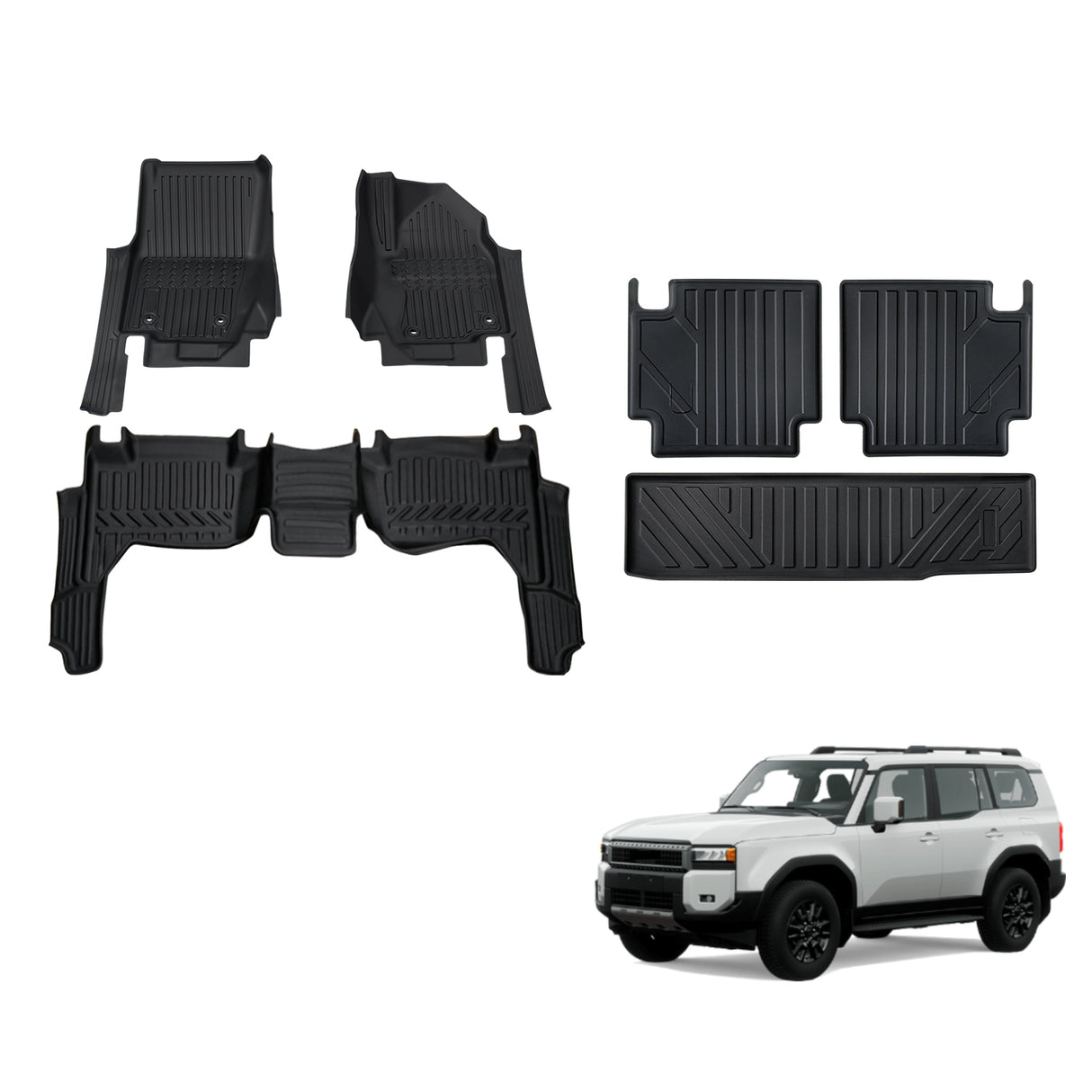 7D TPE Car Floor Mats for Toyota Land Cruiser Prado 250 LC250 2024-Onwards
