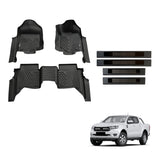 Injection Floor Mats & Door Sill Protector for Ford Ranger Dual Cab 2011-2022