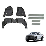 Floor Mats & Door Sill Protector for Ford Ranger Dual Cab 2022-Onwards