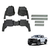 Injection Floor Mats & Door Sill Protector for Ford Ranger Dual Cab 2022-Onwards