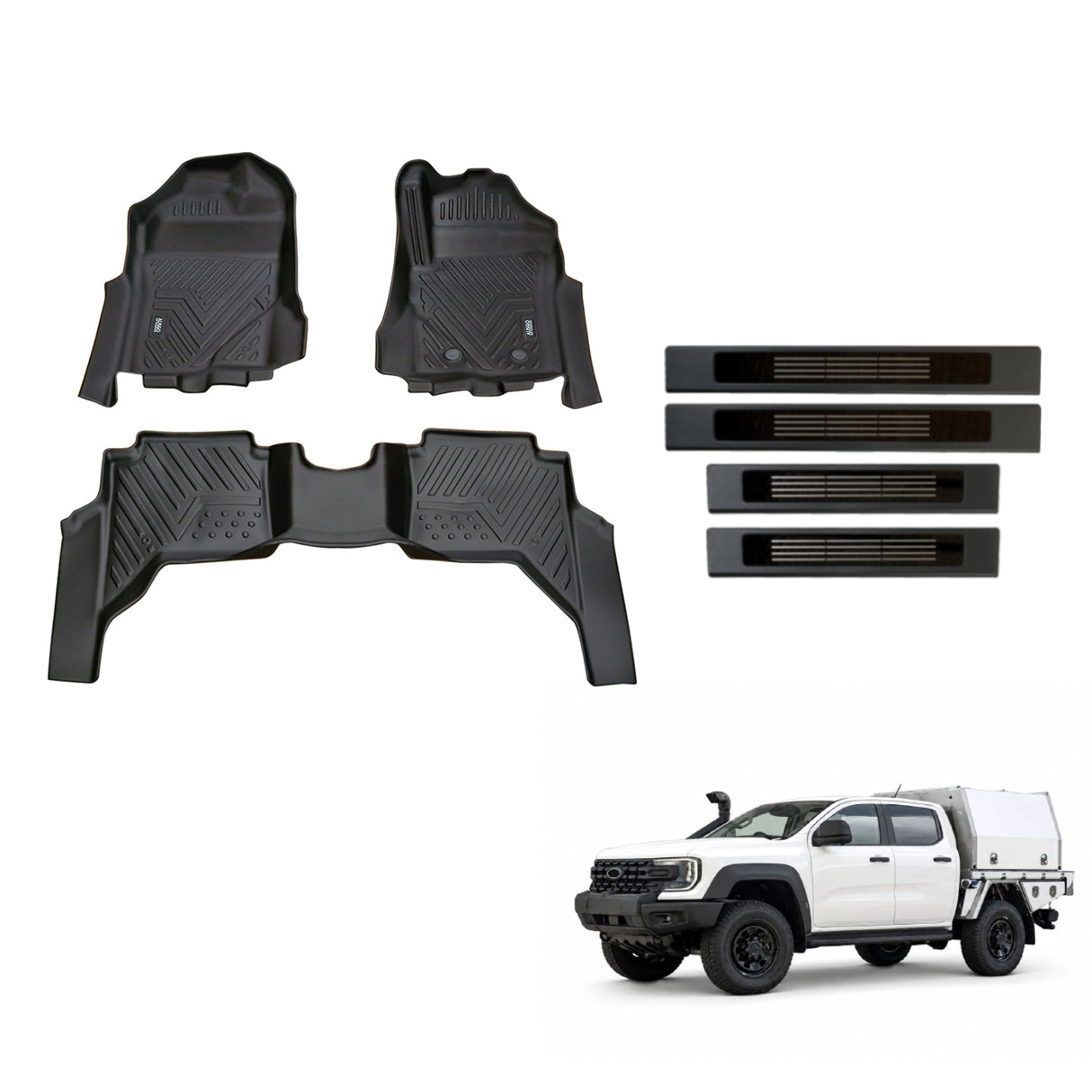 Floor Mats & Door Sill Protector for Ford Ranger Super Duty Dual Cab 2026-Onwards
