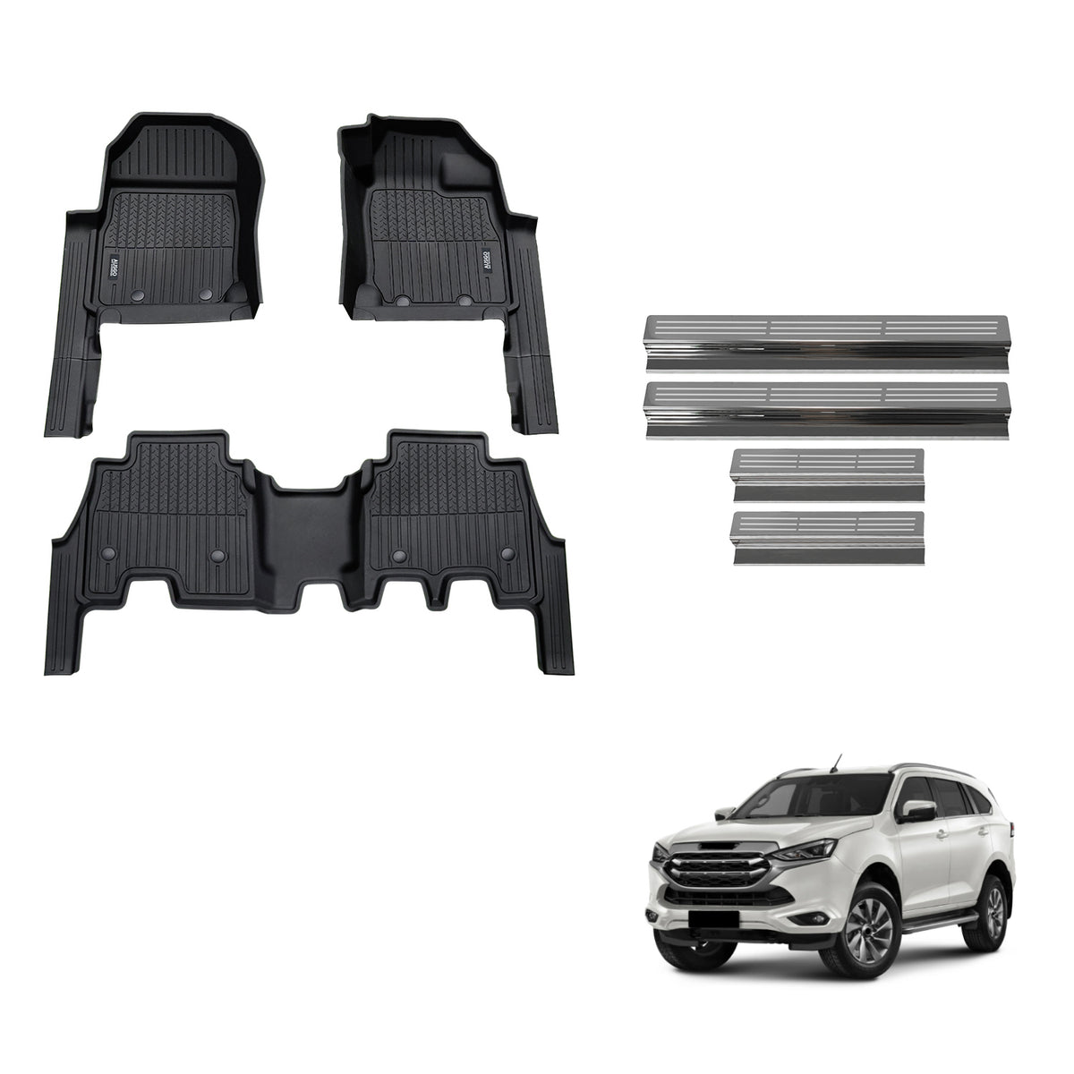 Injection Floor Mats & Door Sill Protector for ISUZU MU-X 2021-Onwards