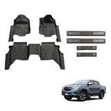 Injection Floor Mats & Door Sill Protector for Mazda BT-50 BT50 Dual Cab 2011-2020