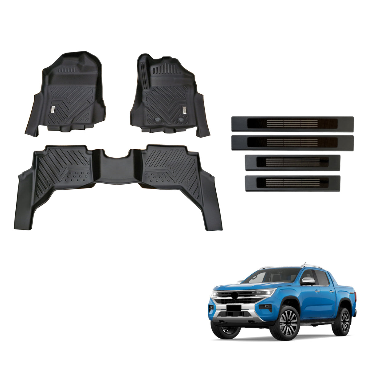 Floor Mats & Door Sill Protector for Volkswagen Amarok NF Series Dual Cab 2023-Onwards
