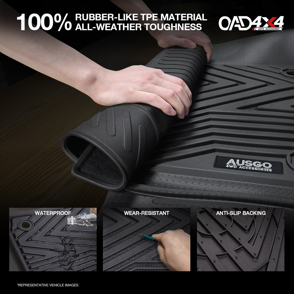 Injection 5D Car Floor Mats for Ford Ranger PX/PX2/PX3 Single / Extra Cab 2011-2022